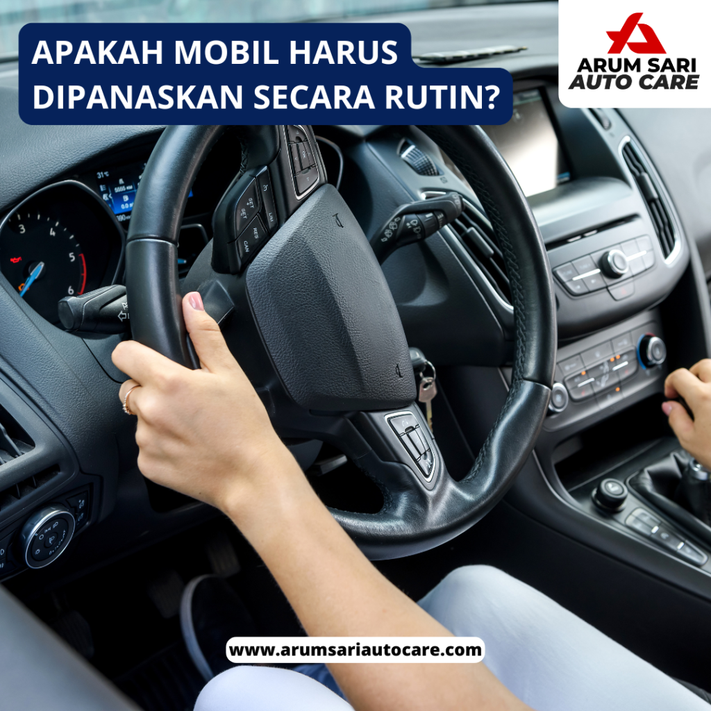 Memanaskan mesin mobil