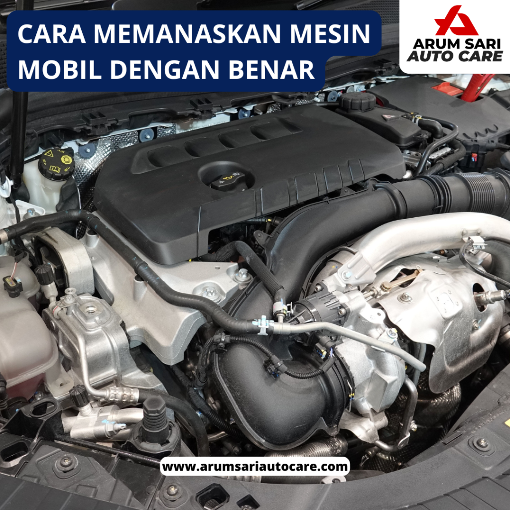 Memanaskan mesin mobil
