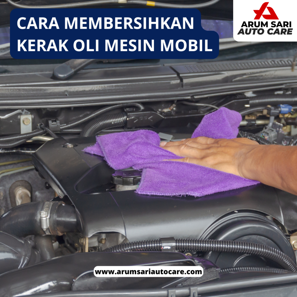 Membersihkan kerak oli