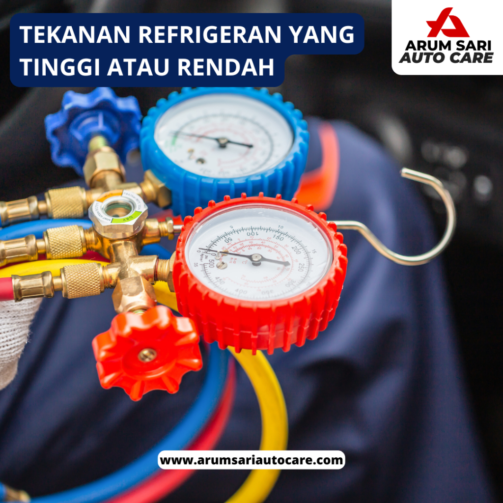 Tekanan Refrigeran yang Tinggi atau Rendah Selang AC Mobil Panas