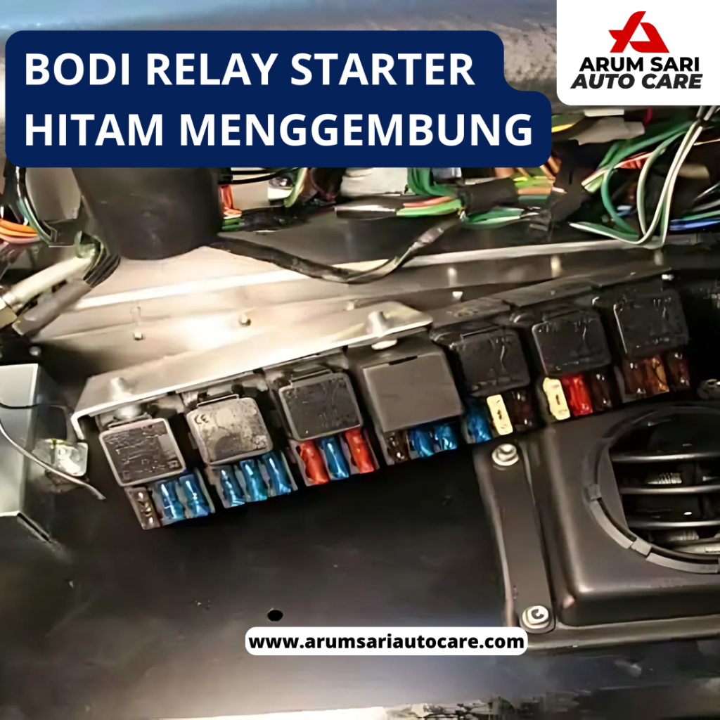 Bodi Relay Starter Hitam Menggembung